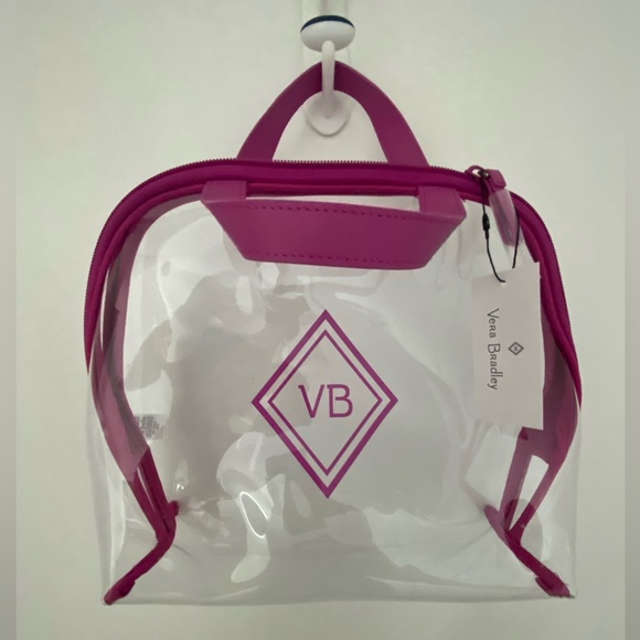Vera Bradley Handbags - “Vera Bradley” Cosmetic Case- Clear: NWT- “Butterfly Bush Plum” Pattern